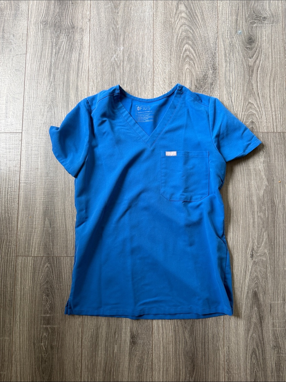 Figs Kids Royal Blue V-Neck Scrub Top